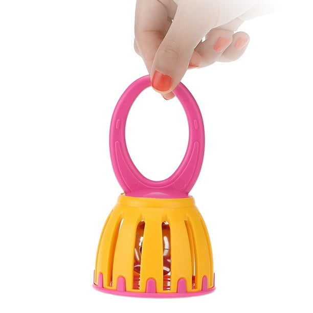 Kids 5" Handled Cage Bell Children Rattle Infant Baby Mini Educational