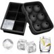 thumbnail image 4 of Molde de Fabricante de Cubos de Hielo, Bandeja de Molde de Cubo de Hielo Cuadrado y Forma Redonda 6 Cuadrículas de SEGURIDAD Para Barras, 4 of 8