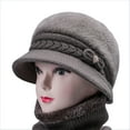thumbnail image 2 of Prolriy Winter Hats for Women, Women's Woolen Knitted Warm Basin Hat Padded Cotton Hat Womens Hats Khaki, 2 of 6