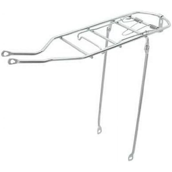 Alta Steel 26" Bike Rear Rack Bicycle Carrier, 6 3/8in W x 19 1/2in L (Steel Bicycle Chrome )