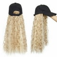 thumbnail image 6 of Benehair Baseball Cap with Hair Extensions Full Head Hair Wigs Long Wavy Adjustable Hairpiece Hat Cap Wig for Women 18" Corn Wavy Sandy Blonde mix Bleach Blonde, 6 of 10