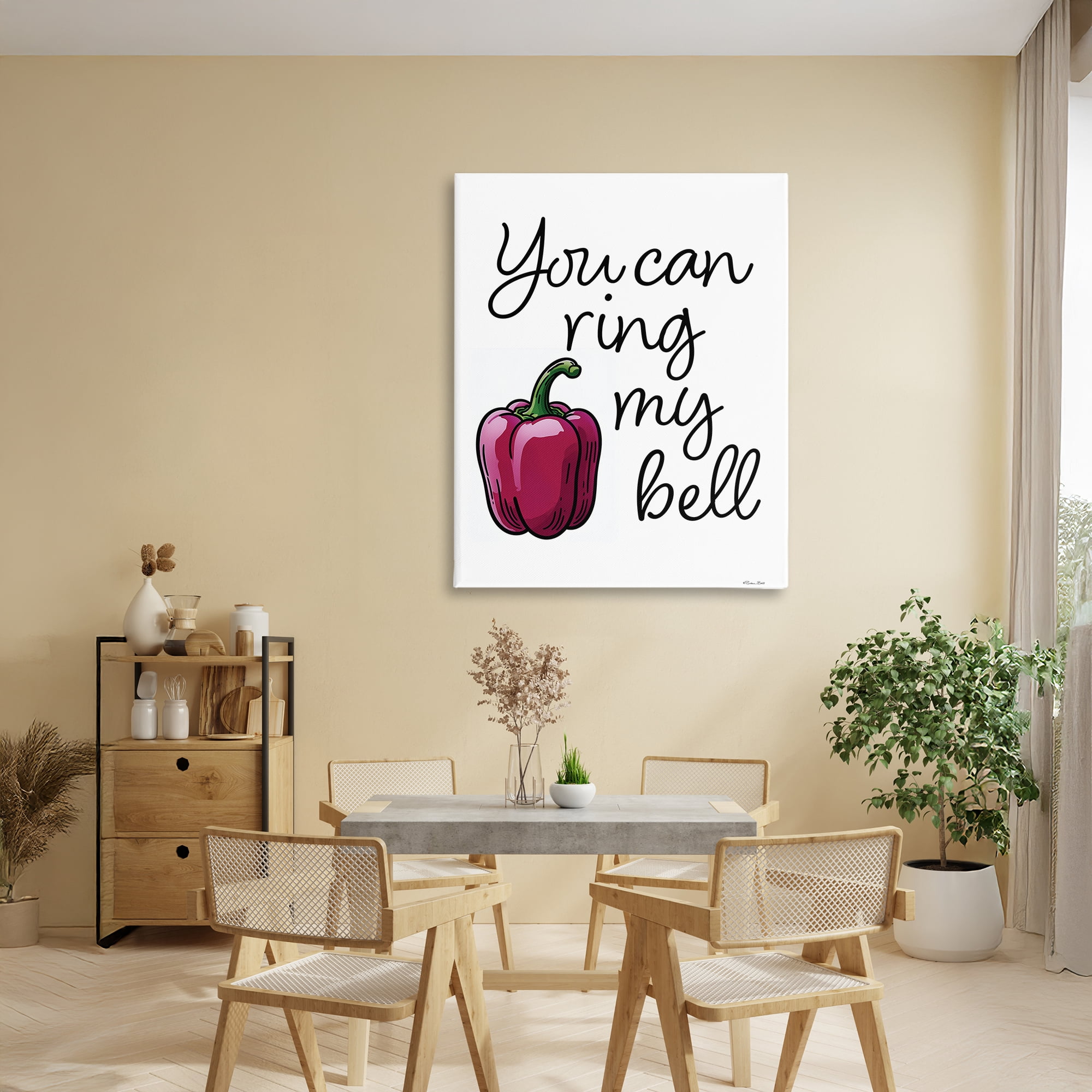Stupell Industries Ring My Bell Pepper Canvas Wall Art, design by Susan Ball