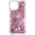 thumbnail image 2 of Compatible with iPhone 13 Pro Max Case Glitter Luxury Cute Love Liquid Quicksand Clear Soft TPU Girls Women Stylish Bumper Shockproof Protective Case for iPhone 13 Pro Max 6.7" Rose Gold YB, 2 of 6