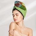 thumbnail image 5 of Xecao Flying Frog On Branch Print Hair Towel, Hair Turbans for Wet Hair, Drying Hair Wrap for Curly Hair Women,Coral Velvet Dry Hair Cap,Dry Hair Hat, 5 of 6
