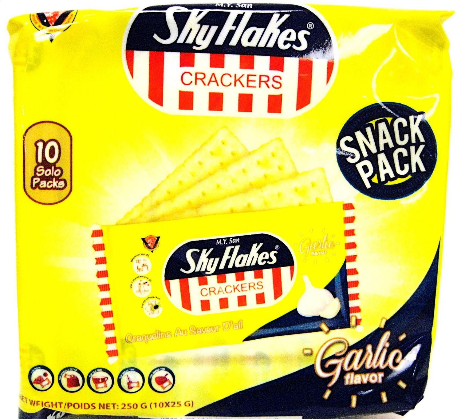 MY San Skyflakes Crackers Garlic Flavor 250g