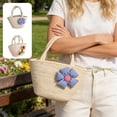 thumbnail image 2 of PEIBang Small Flower Handwoven Handbag for Women,Cute Purse Bag Cotton Bag for Vacation Travel Daily Matching, 2 of 6