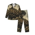thumbnail image 1 of Balery Surreal Brain Tree Pijama para Hombre de Dos Piezas con Manga Larga, Conjunto de Dormir y Descanso Suave con Bolsillos-Small, 1 of 1