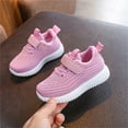 thumbnail image 2 of Girls Sneakers Kids Boys and Girls Summer Breathable Lightweight Socks Shoes Toddler Soft Casual Sneakers Baby Sneakers Pink 6.5 Years-7 Years, 2 of 6