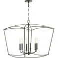thumbnail image 4 of 6412-6-59-Quorum Lighting-Mantle - 6 Light Pendant-23.5 Inches Tall and 23.25 Inches Wide-Matte Black Finish    -Traditional Installation, 4 of 5