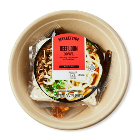 Marketside Ready to Heat Beef Udon Bowl, 14 oz (Refrigerated)