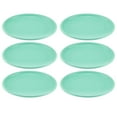 thumbnail image 1 of YBM Home Reusable Flat Dinner Plate 8 inches | Unbreakable, Green, 1 of 2