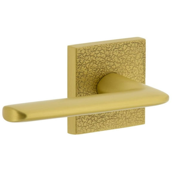 Viaggio Qadmltbrz_Psg_234_Lh Motivo Left Handed Solid Brass Passage Door Lever Set - Brass