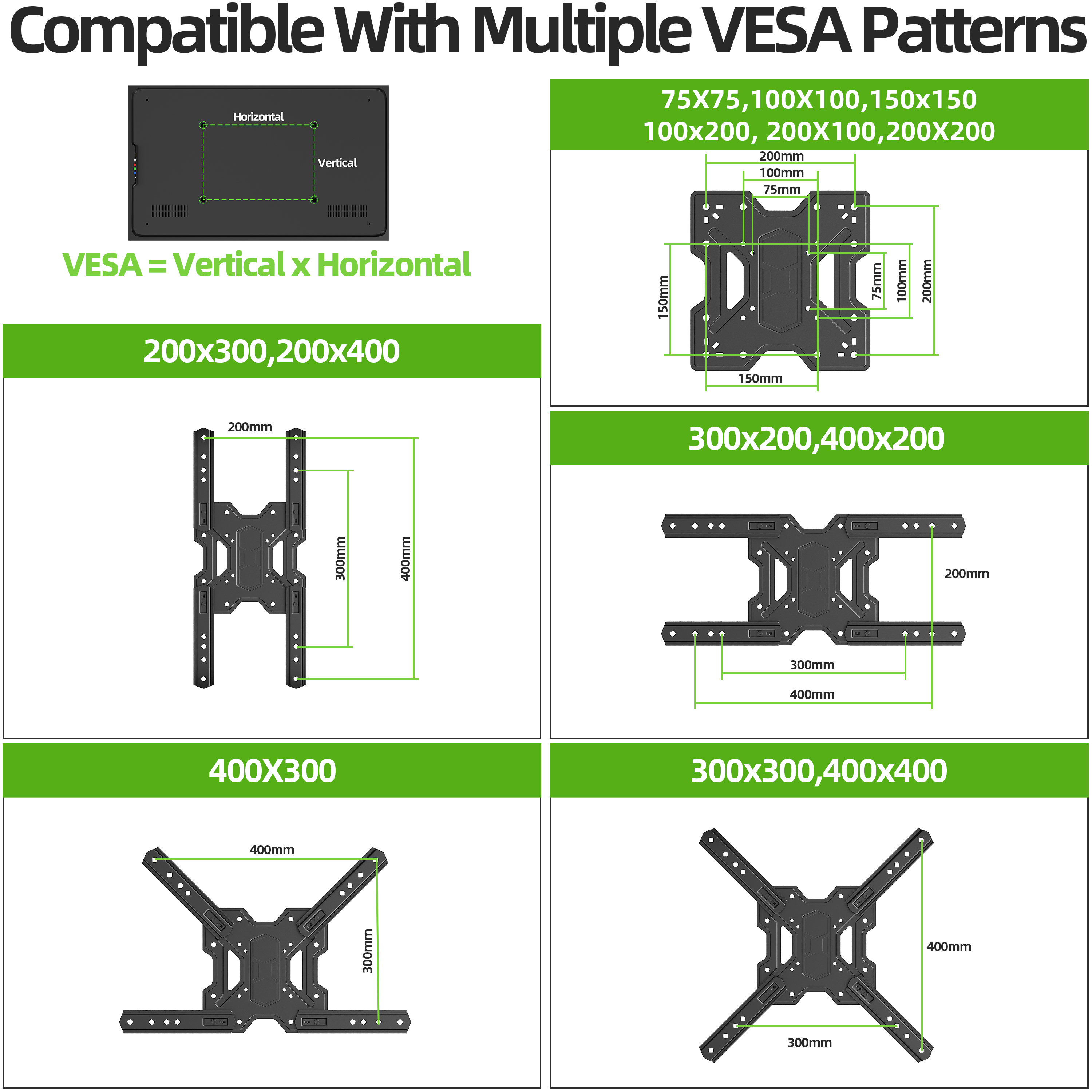 USX MOUNT Full Motion TV Wall Mount, 23-65 Inch, 77 lbs photo 2