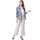thumbnail image 4 of Allegra K Chaqueta Floral Frente Abierto Solapa Con Muescas Para Mujeres - Azul/L Unique Bargains Chaqueta, 4 of 6