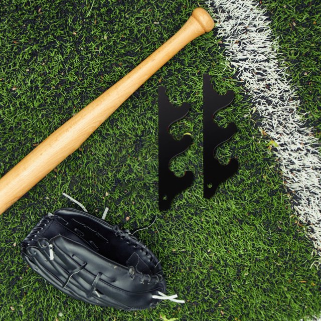 LIFKOME 1Pair Baseball Bat Display Rack Wall Mount Holder Black Density Saving Organizer