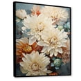 thumbnail image 2 of Designart "Blooming Mums In Blue And Gold Minimalism" Mums Floater Framed Wall Art Prints, 2 of 5