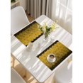 thumbnail image 5 of Yellow Geometric Placemats Set of 6, Modern Abstract Art Ombre Placemats for Dining Table, Place Mats for Kitchen Tabletop, Waterproof Wipeable Dining Table Mats Set, 5 of 9