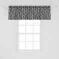 thumbnail image 2 of Ambesonne Leaves Valance Pack of 2, Striped Surreal Monochrome, 54"X18", Charcoal Grey and White, 2 of 4