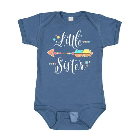 

Inktastic Little Sister- Dots and Arrow Gift Baby Girl Bodysuit