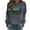#0214-Gray, variant on Uootdi Christmas Long Sleeve Sweatshirt for Women Funny Holiday Xmas Tree Gift Graphic Pullover Top Fashion Merry Holiday Light weight Shirt