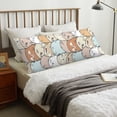 thumbnail image 5 of Bixox Lovely Bear Print Body Pillow Cover with Zipper Closure, Cozy Fuzzy Fleece Body Pillow Case Cover 20 x 54 Inches,Long Body Pillow Pillowcase, 5 of 6