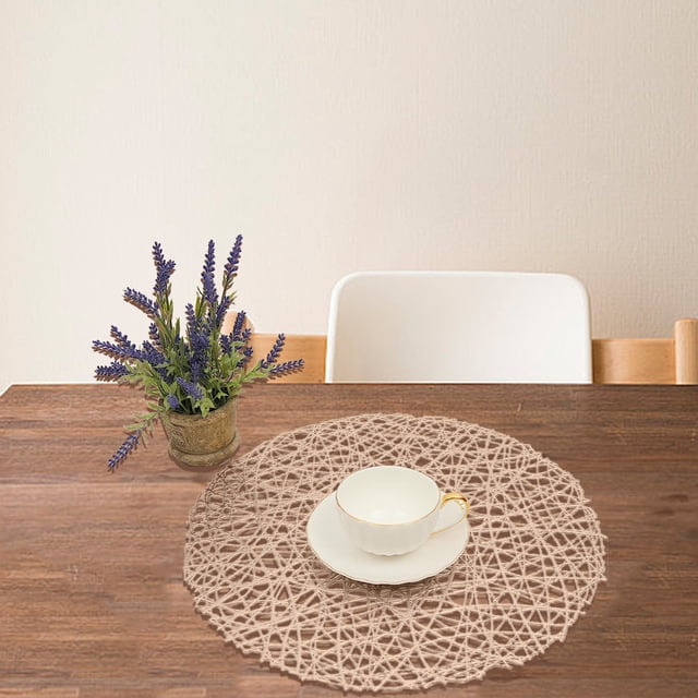 Tapis de Table Rond Léger et Creux Bird's Like pour Table de Salle à Manger, Ensemble de 2 Petites Tables Rondes pour Dîner, Ensemble de 4 Centres de Table Ronds