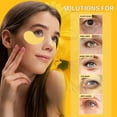24K Gold Eye Masks for HYZ01 Dark Circles 70PCS, Under Eye Patches for