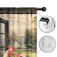thumbnail image 4 of Rooster Kitchen Curtains, Farmhouse Country Farm Animal Rural Rustic Chicken Pattern Printed Blackout Window Drapery Treatments for Bedroom Living Room Dining Room 2 Panels, 42"x63" Inch, 4 of 5