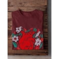 thumbnail image 3 of Realistic Heart W Flowers T-Shirt Men -Image by Shutterstock, Male Medium, 3 of 4