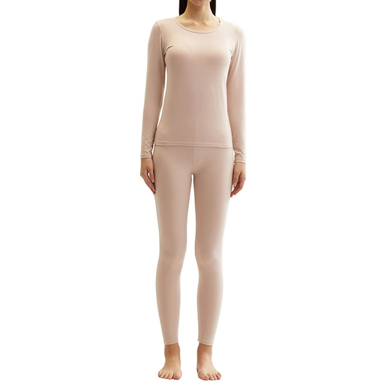 Thermal Underwear For Men And Women Women'S Tight Round Neck