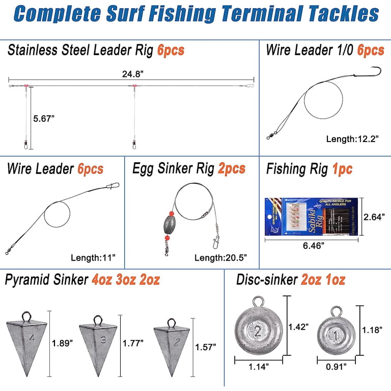 beach fishing accessories Ultimate & Pier Kit pyramid sinkers The Surf Fishing Gear Essentials