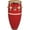 11 in., variant on LP Galaxy Fiberglass Fausto Cuevas III Signature Conga, Arena Red with Gold Hardware 11.75 in.