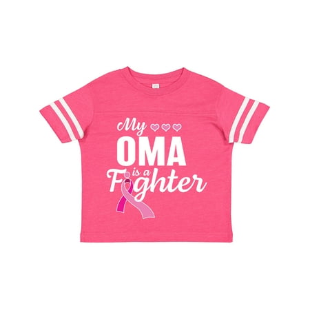 

Inktastic Breast Cancer Awareness My Oma is a Fighter Gift Toddler Boy or Toddler Girl T-Shirt