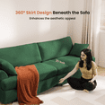 thumbnail image 6 of 87" Sofa, Comfy Cloud Couch, Upholstered Couch for Living Room, Green, 6 of 10