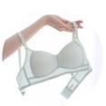 thumbnail image 5 of Girls Sports Bras Teen Girls Wireless Bra High School Student Girl Gathered Sports Casual Support Bralettes with Adjustable Strap Green S, 5 of 5