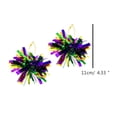 thumbnail image 3 of Yoetaun Festive Mardi Gras Festival Earrings Earring Sparkling Poms Poms Earrings for Outdoor Karneval Celebrations Color 2, 3 of 8