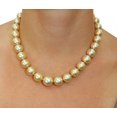 thumbnail image 2 of 14K Gold 12-14mm Golden South Sea Cultured Pearl Necklace - AAA Quality, 16" Choker Length, 2 of 7