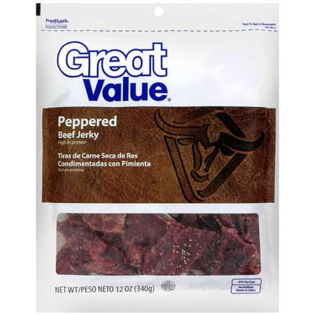 Great Value Peppered Beef Jerky, 12 Oz.