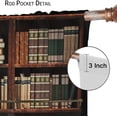 thumbnail image 5 of Vintage Bookshelf Blackout Curtain,Library Vintage Old Bookshelf,Window Drapes for Kids Boys Girls Living Room Bedroom 26"W x 63"L (Pack of 2), 5 of 6