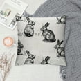 thumbnail image 2 of Qinduosi AnyDesign Easter Pillow Covers Bunny Throw Pillow Case  Inch Beige Rabbit Holiday Decorative Cushion Case for Home Office Room Couch Sofa,  Packs, 2 of 5