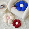 thumbnail image 3 of Almohada con forma de flor ZCNYCLAM 38 cm de piel suave azul, 3 of 7