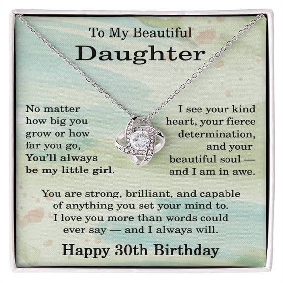 30th Birthday Gifts for Daughter - 30th Birthday Necklace for Daughter - Birthday Gift Ideas for 30 Year Old Daughter Title: 14K White Gold Finish, Box Choice: Standard Box