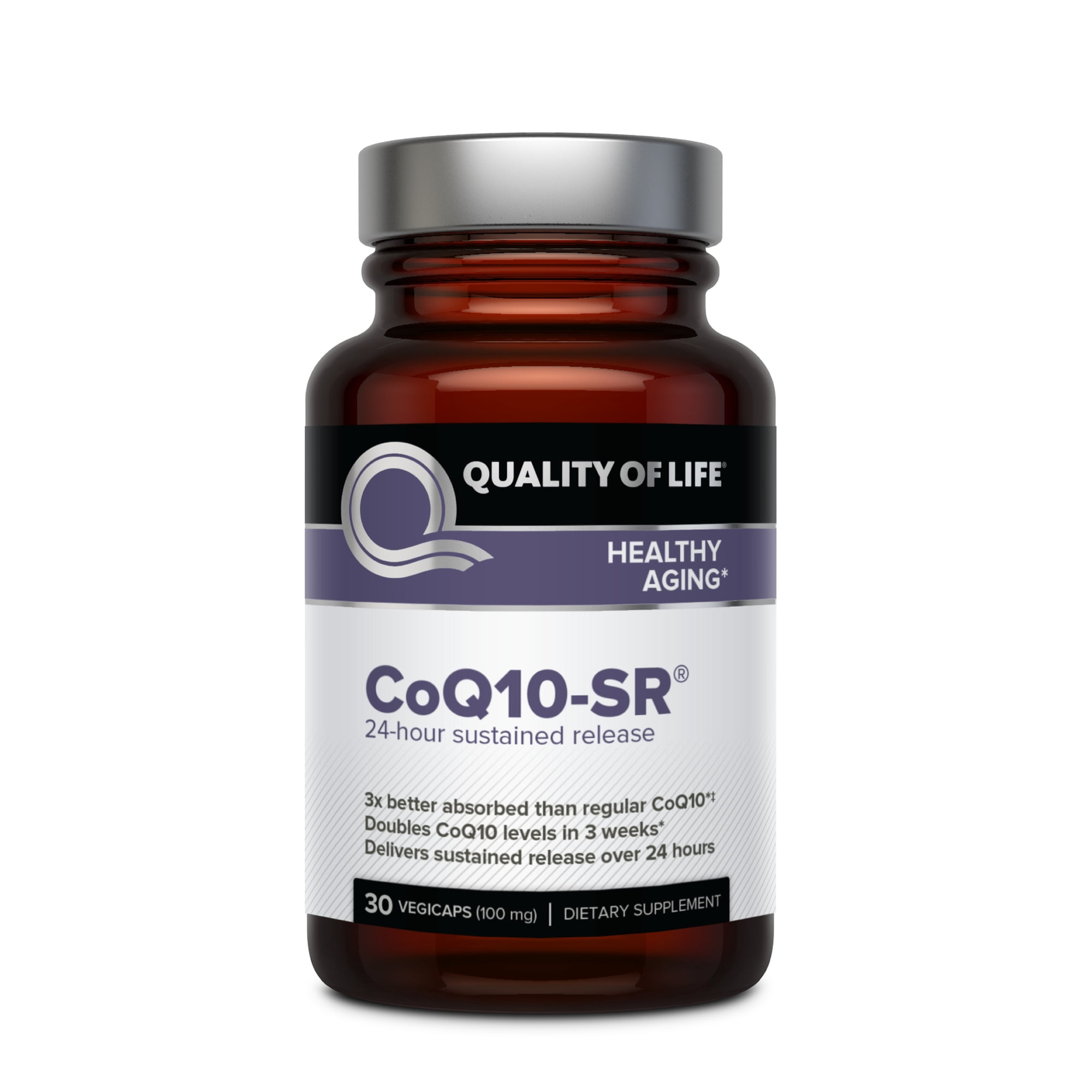 Powerful CoQ10 Supplement – Sustained Released MicroActive CoQ10 for Enhanced Absorption – 100mg of CoQ10 Per Capsule Supports Cardiovascular, Immune, Energy & Heart Health – 30 Vegetable Capsules
