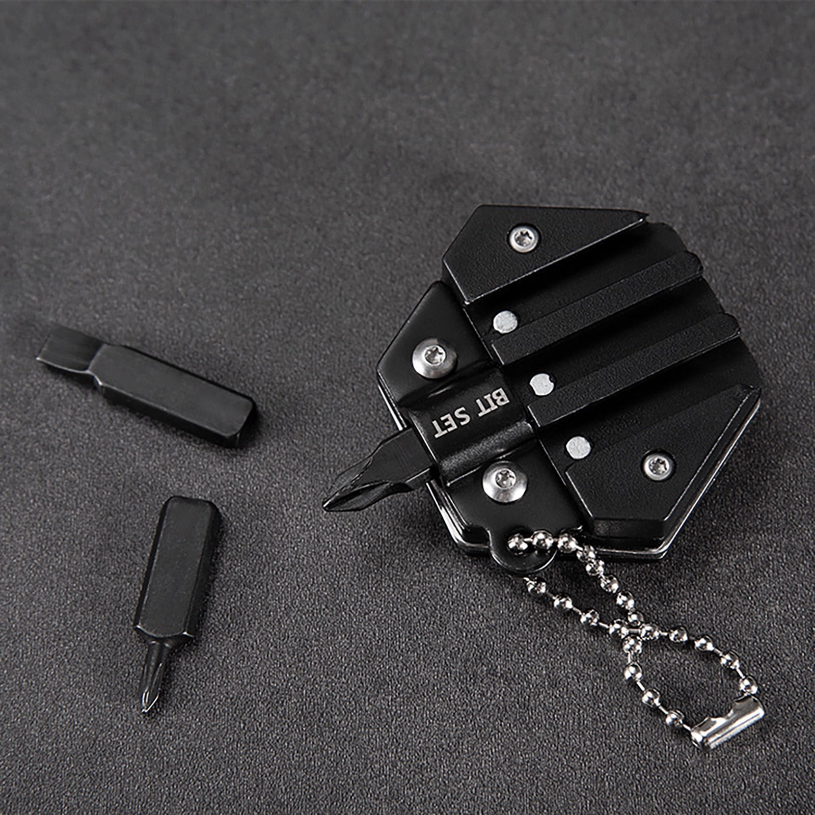 Yoziaaoa 5 Pcs Multifunction Hexagon Keychain Tool, Folding Screwdriver with Opener, Outdoor Survival Gear, Mini Pocket EDC Gift