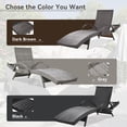 thumbnail image 4 of Euroco Outdoor Wicker Chaise Lounge Chairs Set of 2, Patio Rattan Reclining Chair with 5 Adjustable Backrest Ergonomic Wave Design, Pool Sunbathing Recliners, Grey, 4 of 26