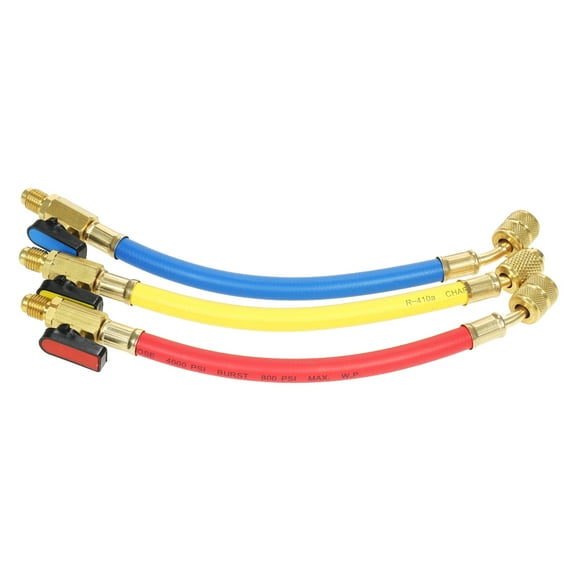 3pcs R134A R410A R22 R12 800 PSI Manifold Gauge Set A/C Refrigeration Charging Hose High
