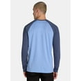 thumbnail image 5 of George Men's and Big Men’s Raglan Crewneck Tee with Long Sleeves, Sizes S-3XL, 5 of 6