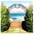 thumbnail image 3 of Metal Garden Arch W74.4'' x H98.4'' Garden Arbor Trellis Climbing Plants Support Rose Arch Outdoor Arch, 3 of 5