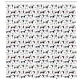 thumbnail image 3 of Ambesonne Dog Shower Curtain, Dachshund Silhouettes Dots, 69"Wx84"L, Multicolor, 3 of 3