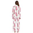 thumbnail image 3 of FORMRS Womens Pajama Set Long Sleeve Top and Pants with Pockets Soft Comfy Lounge Sleepwear, Sizes S-2XL, Pink Ice Cream, 3 of 7